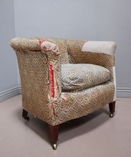 fig 1. Victorian Antique Howard & Sons Armchair.