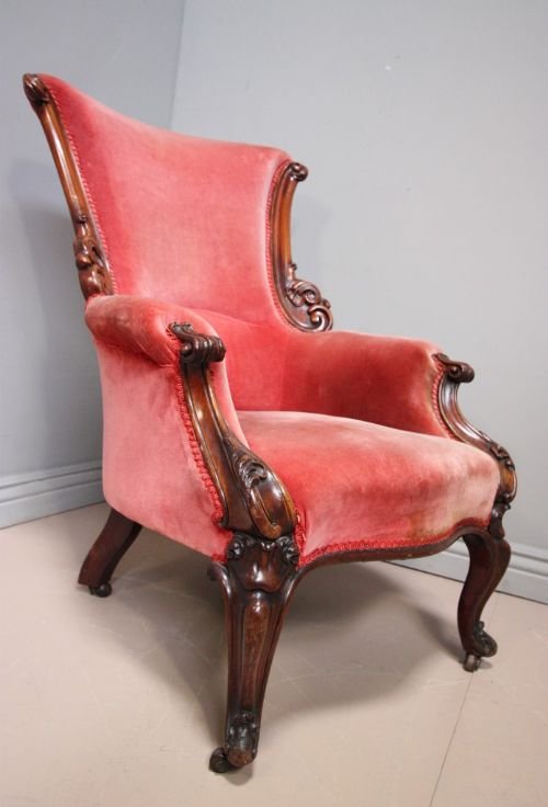fig 1. William IV Antique Mahogany Armchair.