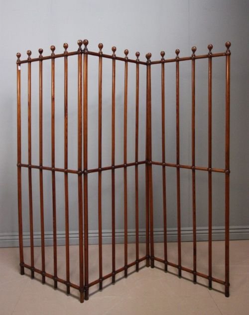 Victorian Antique Country House Three Fold Screen.