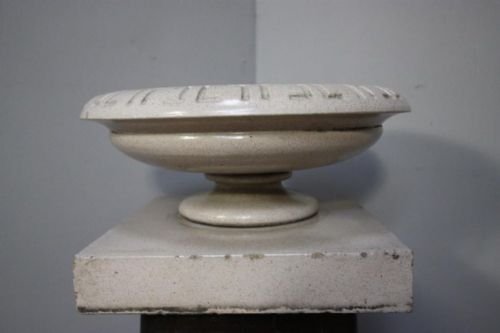 Antique Glazed Terracotta Bird Bath by 'Lefco'