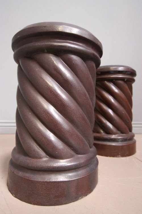 Pair of Antique Victorian Garden Columns