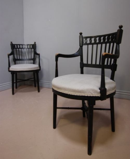 fig 1. Pair of Antique Armchairs by William Birch