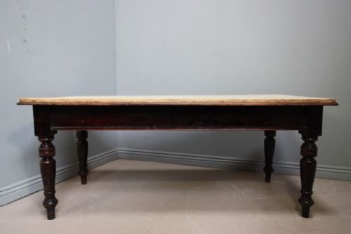fig 1. Victorian Antique Pine Kitchen/Dining Table.