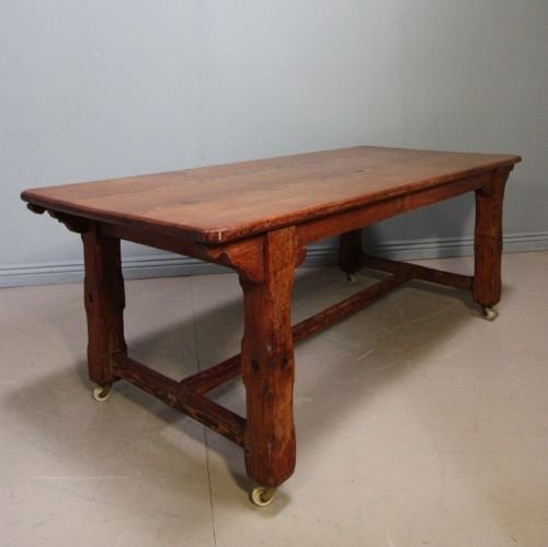 Large Antique Pine Kitchen/dining Table
