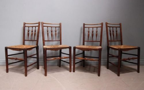Set of Four Antique Yorkshire Dales Kitchen Chairs