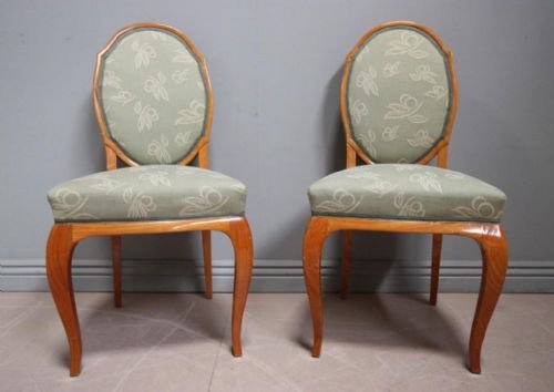 Pair of 1930'S Fruitwood Side Chairs