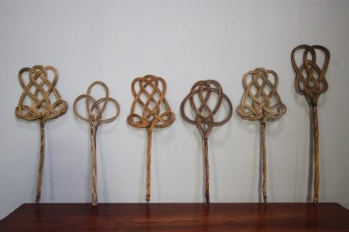 Collection of Antique Willow Carpet Beaters.