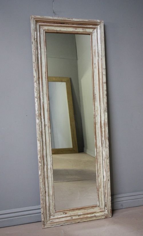 Tall Antique Victorian Architrave Mirror