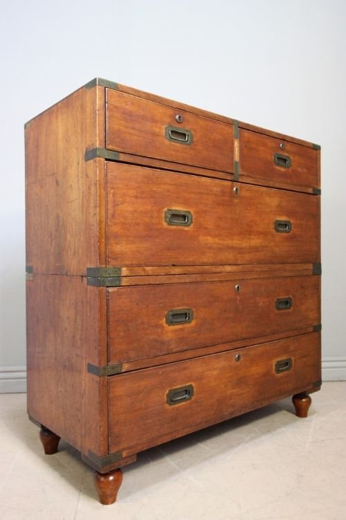 Antique Victorian Military Campaign Chest