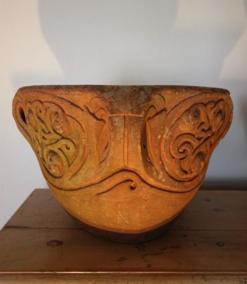 fig 1. Huge Pair of Antique 'Compton' Garden Urns.