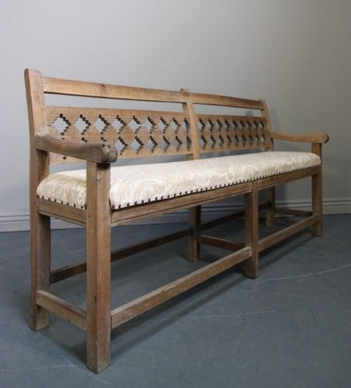 Unusual Antique 19th Century Walnut Seat/bench.
