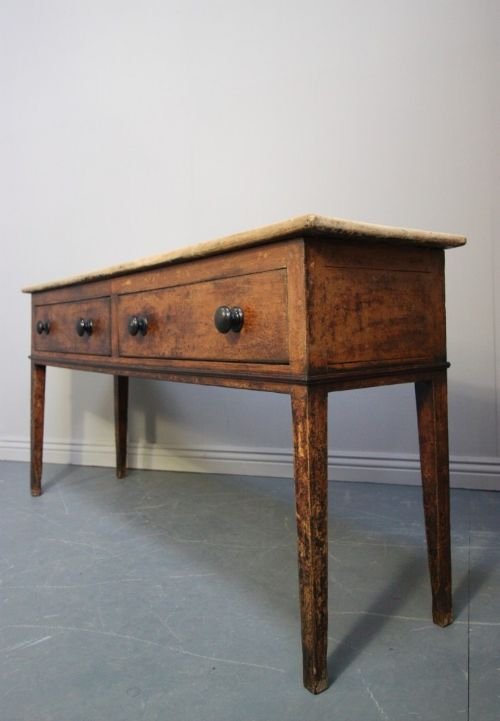 fig 1. 18th Century Antique Pine Dresser Base
