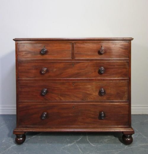 Gillows Georgian Antique Mahogany Chest of Drawers