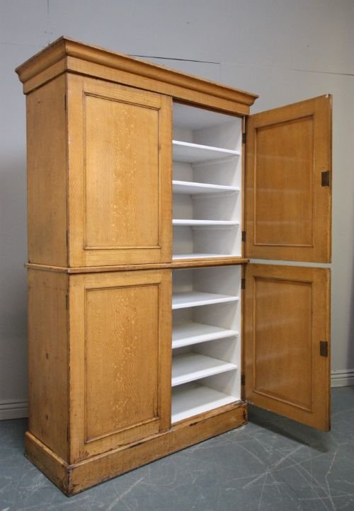 fig 1. Antique Painted Pine Housekeepers Cupboard.