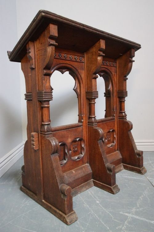 Gothic Antique Oak Lectern Stand.