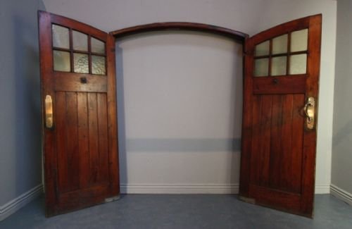 Pair of Large Antique Pine Doors 2 Pairs Available
