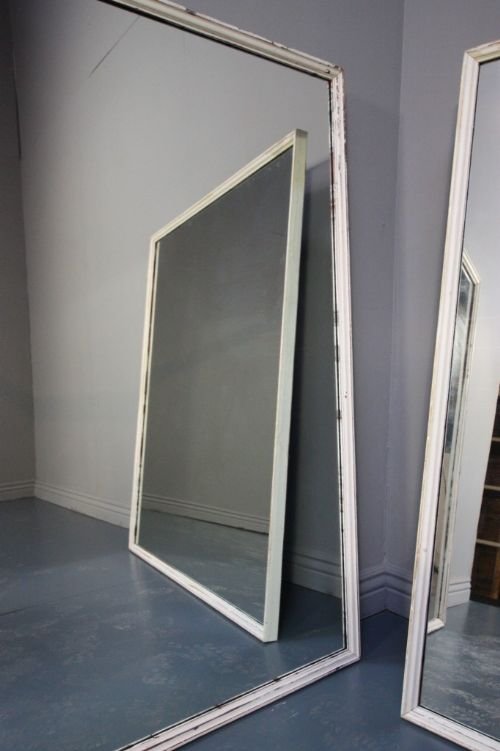 Pair of Large Antique Shop Fitting Mirrors
