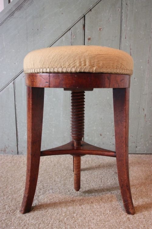Georgian Antique Mahogany Piano Stool
