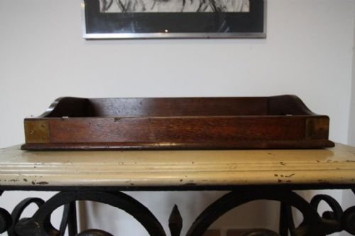 Victorian Antique Oak Library Book Trough.