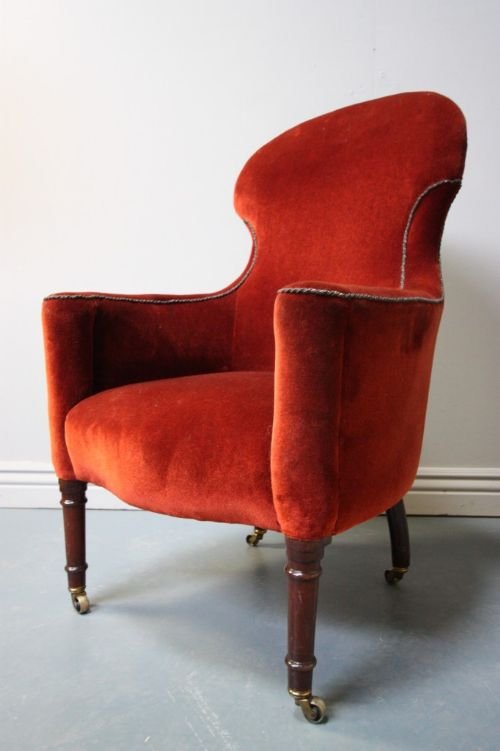 Quality Regency Antique Upholstered Armchair.
