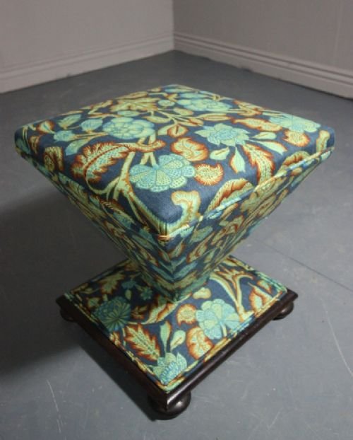 Regency Antique Upholstered Ottoman.

