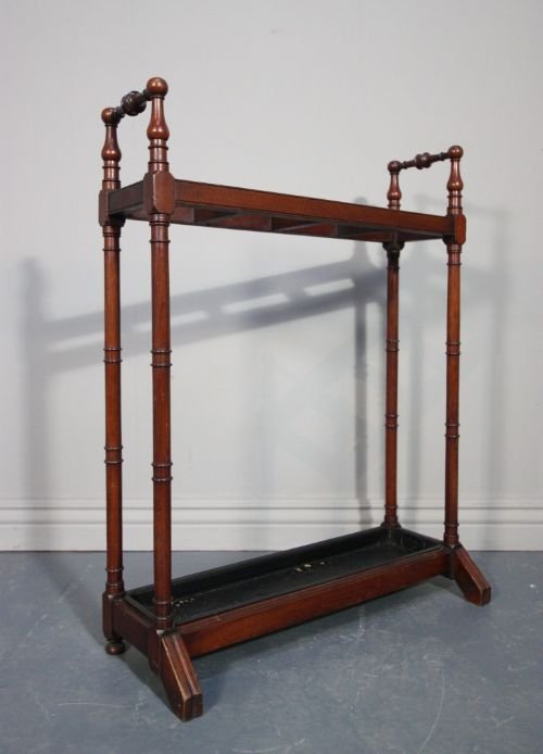 Antique Victorian Mahogany Walking Stick Stand
