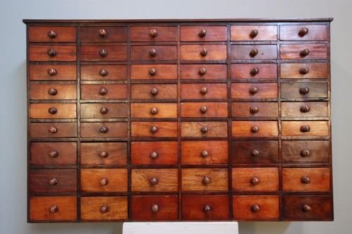 Victorian Antique 54 Drawer Chemist Drug Run/chest
