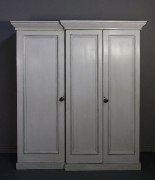 fig 1. Regency Antique Painted Pine Press Cupboard/Robe