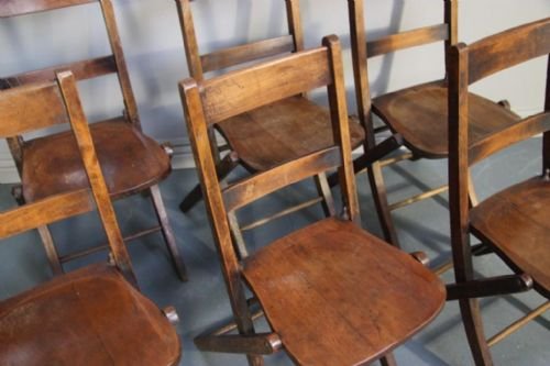 fig 1. Set of Six Edwardian Antique Folding Dining Chairs
