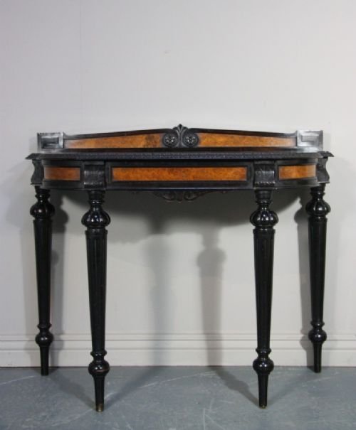 Ebonised Antique Victorian Console Table