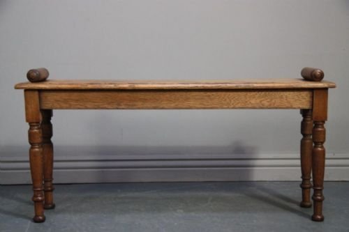 Antique Victorian Oak Window Seat