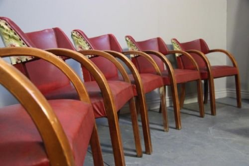 fig 1. Set of Six Unique Antique Dining Chairs.