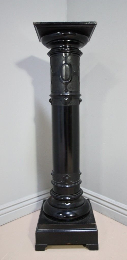 Antique Gothic Black Display Column/plinth