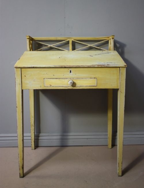 Antique Painted Pine Hall Desk