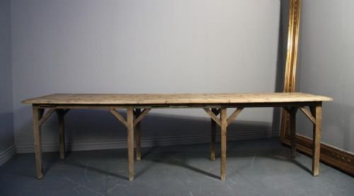 fig 1. Wonderful Large Antique Oak Dining Table.