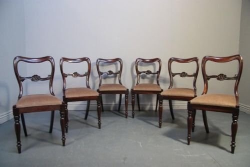 Set of Six Regency Antique Dining Chairs