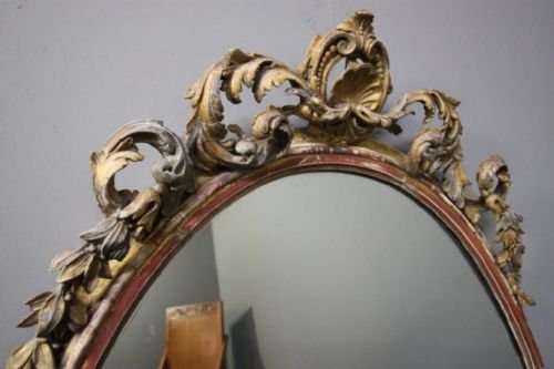 fig 1. Huge Regency Antique Gilt Oval Mirror