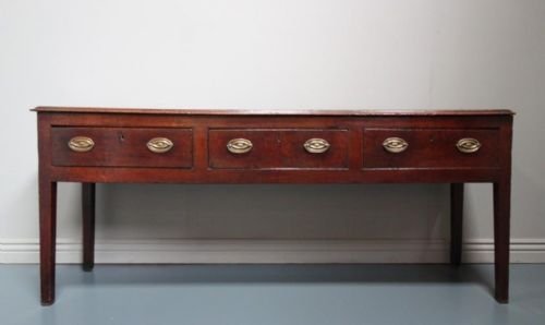 Georgian Antique Oak Dresser Base. Lovely Patina.