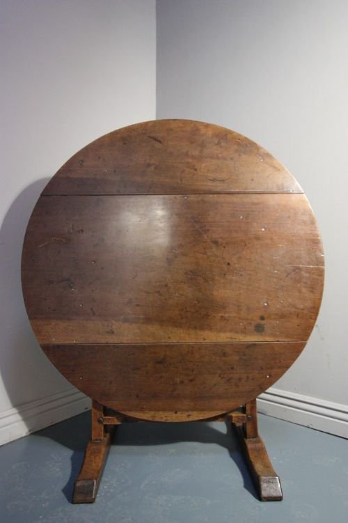 French Antique Chestnut Vendange Dining Table.