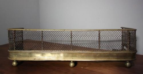 Late Georgian Brass Topped Antique Fender.