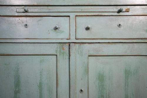 fig 2. Original Antique Painted Pine Kitchen Dresser.