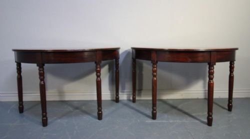 Pair of Regency Antique Mahogany Console Tables.