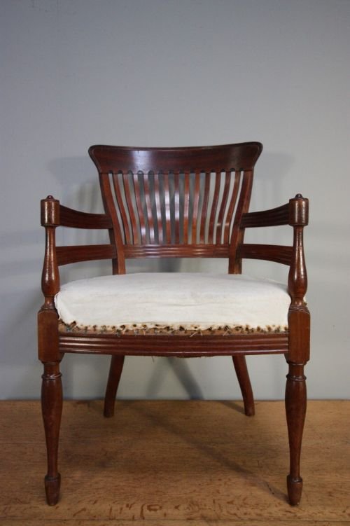 fig 1. Arts & Crafts Antique Walnut 'Peddle' Armchair.