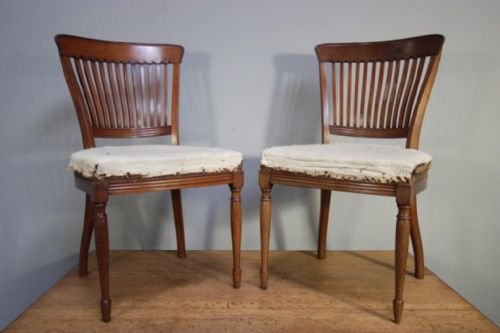 Pair of Antique Walnut 'Peddle' Chairs by Godwin.