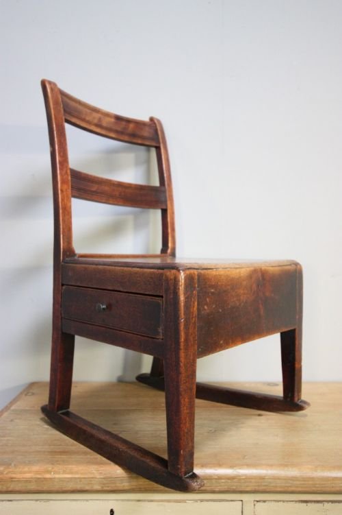 Georgian Antique Walnut Rocking Chair.