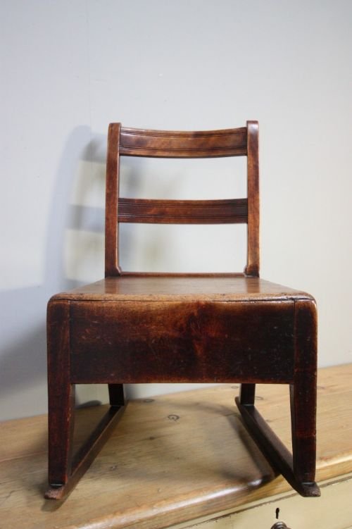 fig 1. Georgian Antique Walnut Rocking Chair.