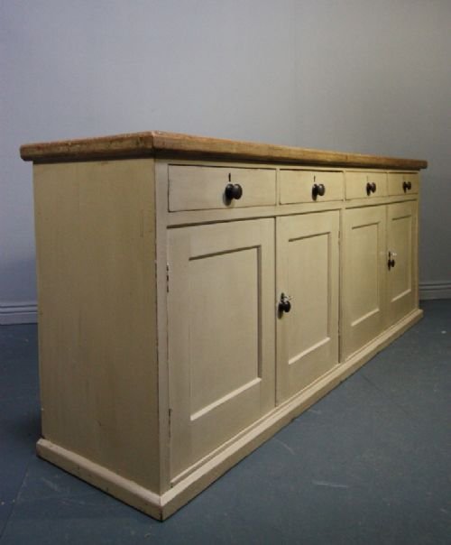 fig 1. English Antique Pine Kitchen Dresser Base