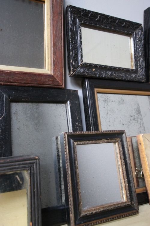 fig 1. Wonderful Collection of Assorted Antique Mirrors.