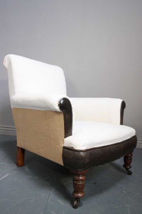 fig 1. Pair of Ample Gentlemans Antique Armchairs