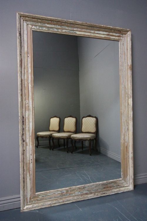 Huge 19th Century Antique Architrave Mirror.